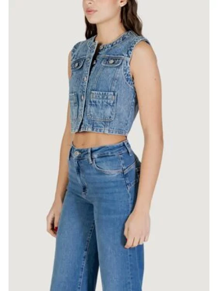 Denim brezrokavnik Morgan De Toi modra