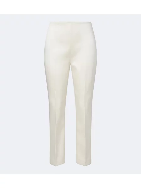 Pantaloni Róhe din satin alb