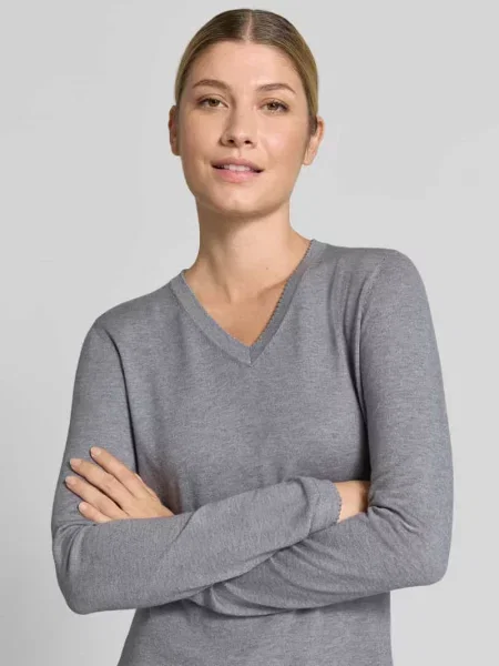 Sweter z mieszanka z dekolt w serek Christian Berg Woman