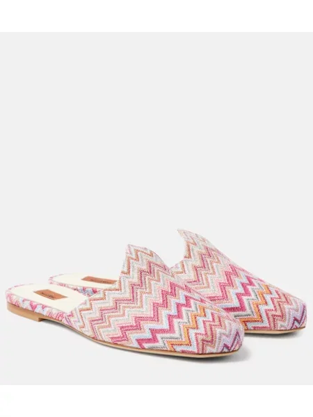 Papuci tip mules Missoni roz