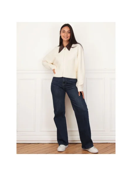 Pulover La Modeuse alb
