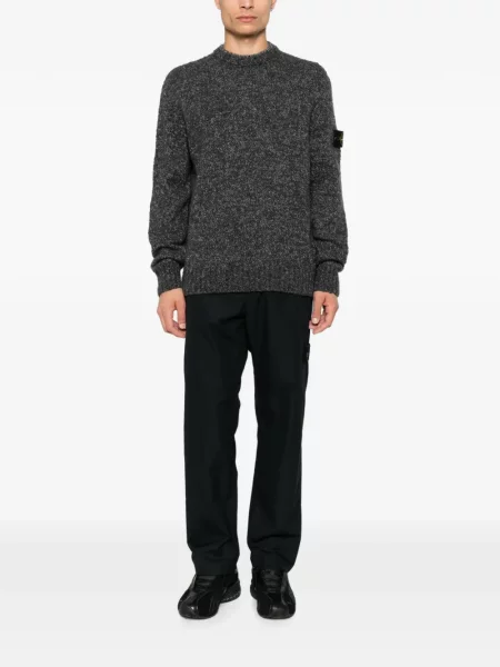 Pulover Stone Island cu strasuri gri