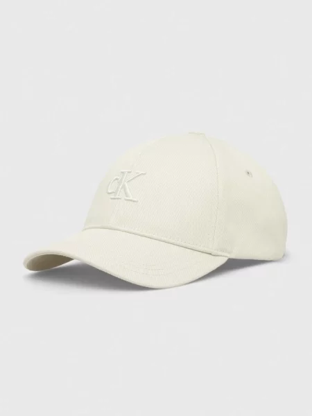 Czapka z daszkiem Calvin Klein Jeans beżowa