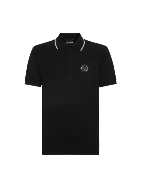 Koszulka polo Plein Sport w tygrysie prążki czarna