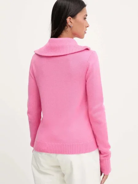 Шерстяной легкий свитер Rossignol розовый