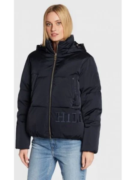 Tommy Hilfiger Geacă din puf Sateen Bleumarin