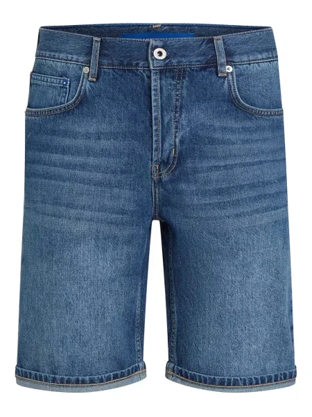 Pantaloni scurți din denim Karl Lagerfeld Jeans albastru