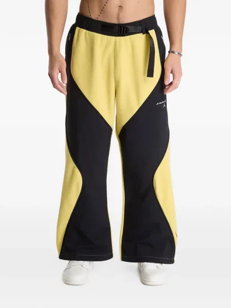 Pantaloni Jordan din fleece galben
