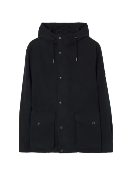Geacă Burberry cu glugă albastru