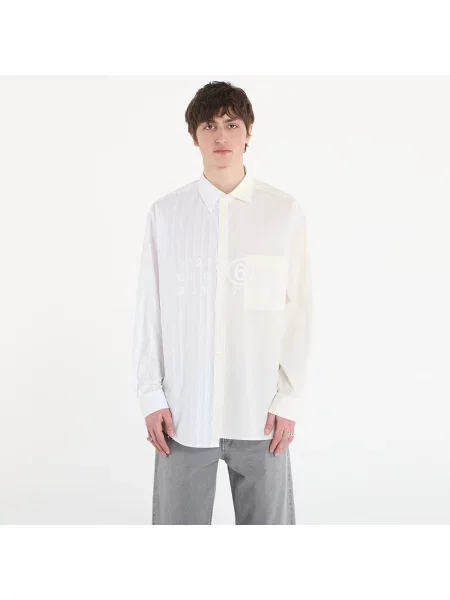 Риза с дълъг ръкав Mm6 с дълъг ръкав бяло