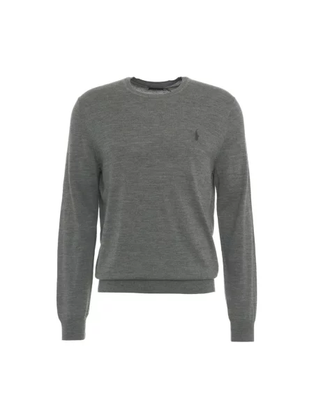 Sweter Ralph Lauren wełniany szary
