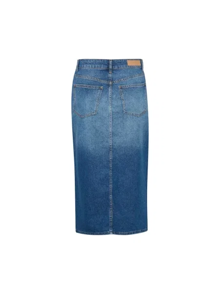 Spódnica jeansowa Part Two z rozcieciem niebieska
