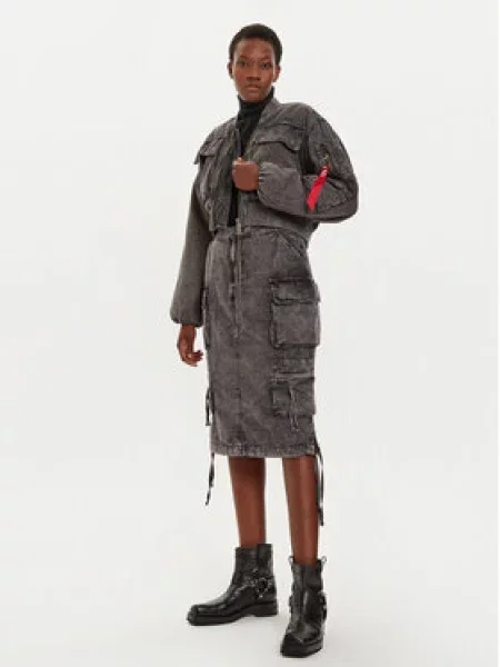 Alpha Industries Džínová sukně šedá