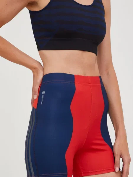 Běžecké šortky adidas Performance Marimekko high waist červená