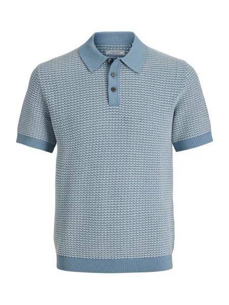 Jack & Jones Plus Sveter JPRBLUKINGSLEY svetlomodrá biela