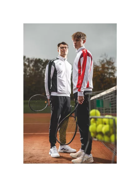 Wielokolorowa kurtka treningowa Erima Celebrate Junior. biała