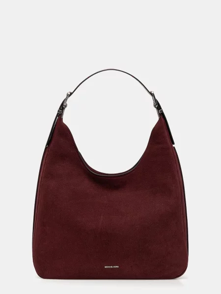 MICHAEL Michael Kors geantă din nubuck bordo