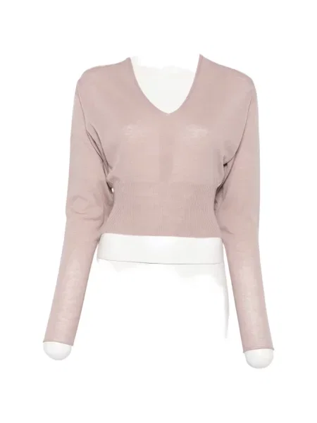 Decupat top Rick Owens cu decolteu în V roz