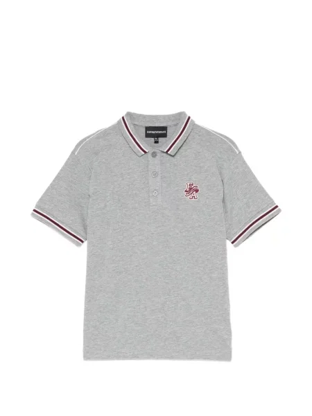 Koszulka polo dziecięca Emporio Armani szara