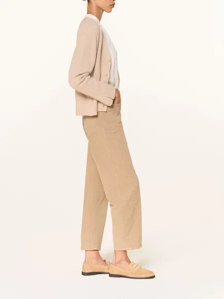 Luisa Cerano Jeansy Barrel beige beżowe