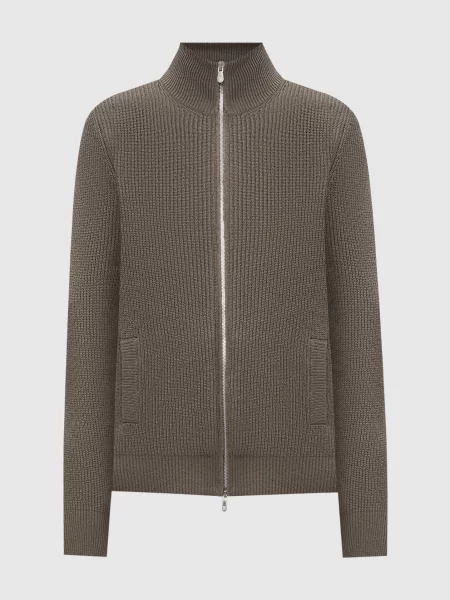 Кардиган кольору хакі Brunello Cucinelli