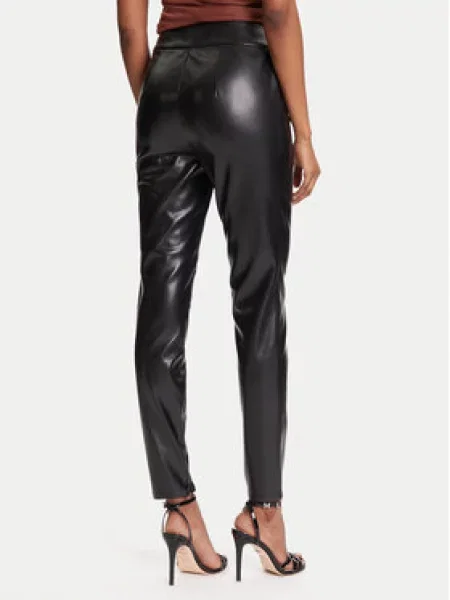 Guess Dirbtinės odos kelnės New Prescilla Petite juoda