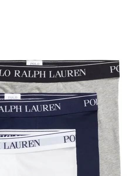Плетен колан Polo Ralph Lauren на райета с автограф синьо
