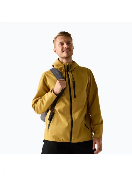 Férfi esőkabát REGATTA Waterproof Shell Frankie wood brown. Méret: S barna