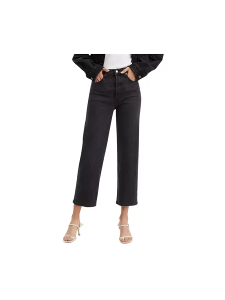 Levi's jeansy Ribcage high waist czarne