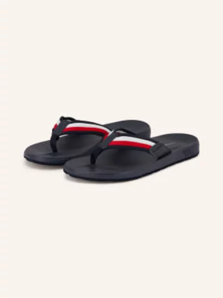 Tommy Hilfiger Klapki blau niebieskie