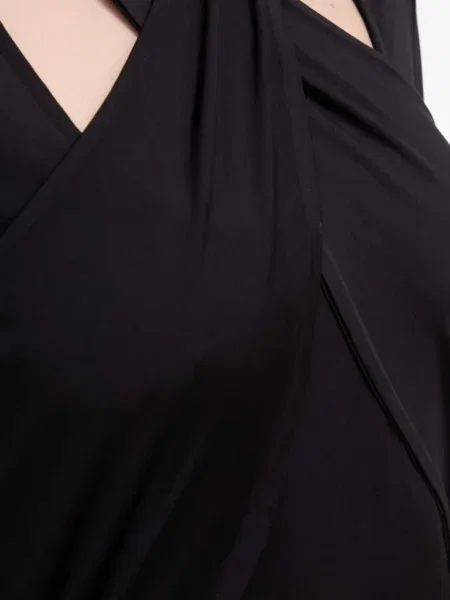 Rochie maxi Bruuns Bazaar cu gât halter lungă de costum negru