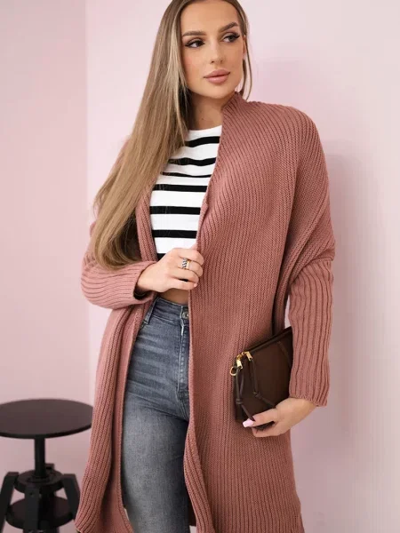 Sweter Kesi z nietoperzowym rękawem różowy