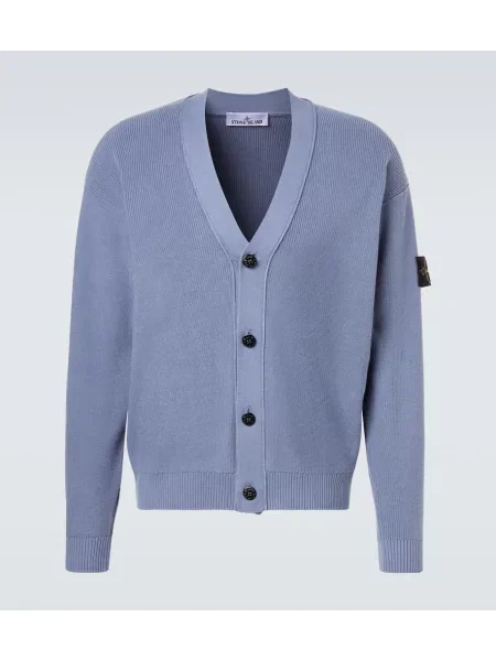 Cardigan Stone Island cu strasuri albastru