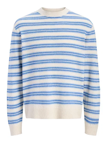 Jack & Jones Junior Pulover albastru / albastru deschis alb