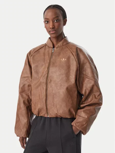 Adidas Jakna od imitacije kože Sst smeđa