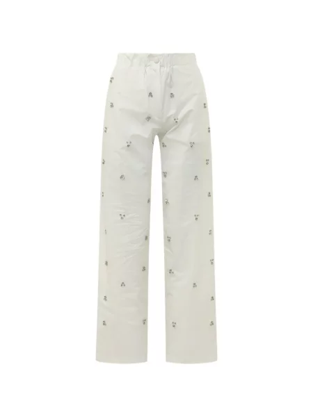 Pantaloni A Paper Kid alb