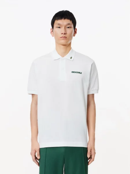 Поло Lacoste белое
