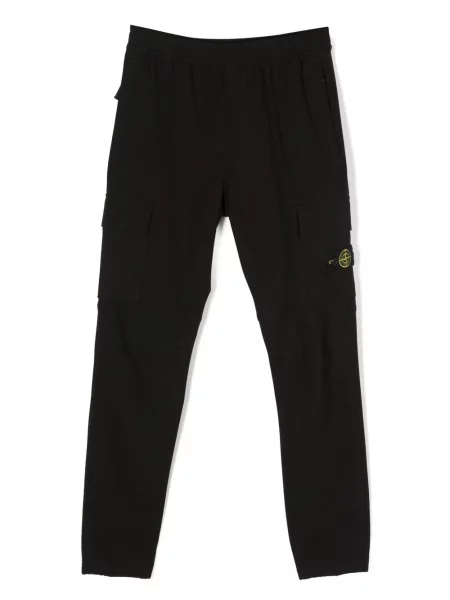 Spodnie cargo dziecięce Stone Island czarne