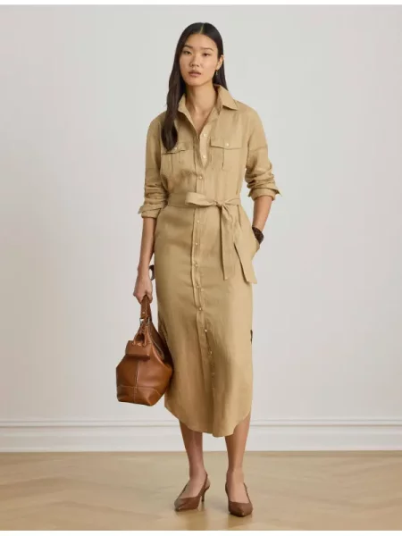 LAUREN RALPH LAUREN De in rochie bej
