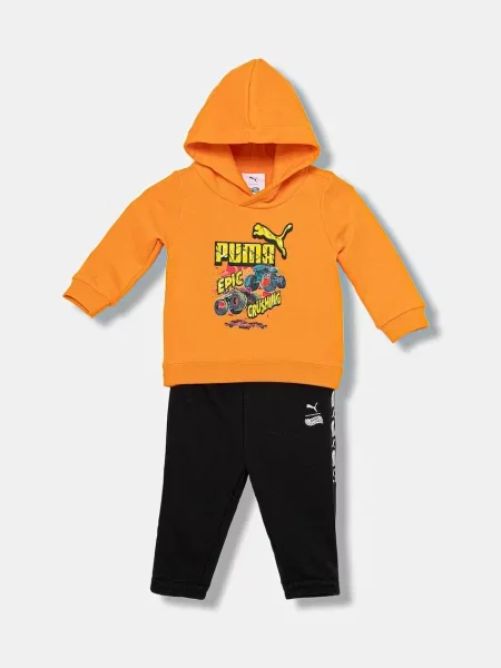 Puma Dětská tepláková souprava X HOT WHEELS MINICATS Loungewear Set INF TR oranžová