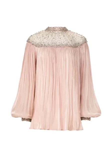 Bluzka Costarellos z kryształkami różowa