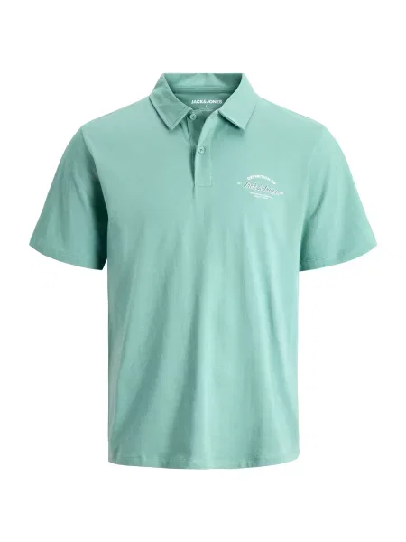 Jack & Jones Plus Tricou JJBRANDON verde mentă / verde pin alb