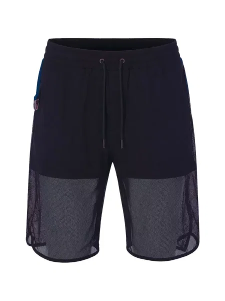 Pantaloni scurți Nicolò Beretta cu șireturi plasă negru