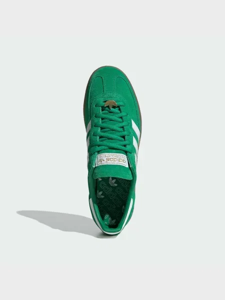 Кожаные кеды Adidas зеленые