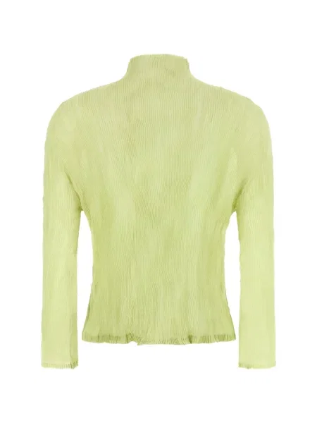 Cămașă Issey Miyake din șifon verde
