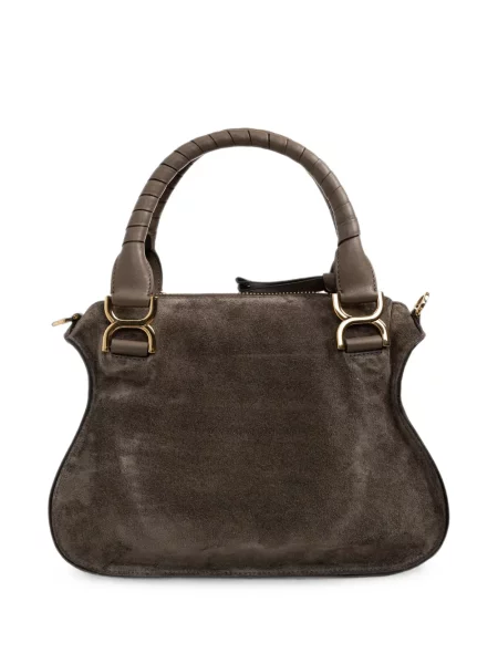 Geantă shopper Chloé din piele de căprioară maro