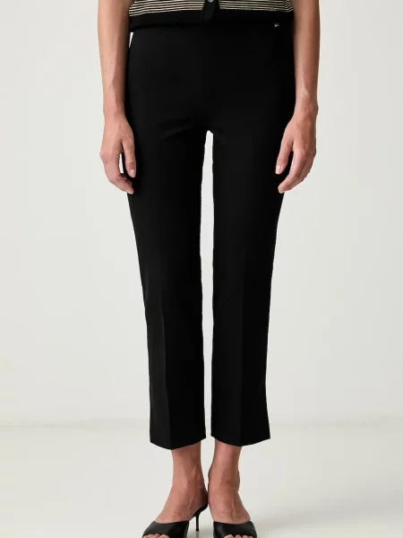 Tommy Hilfiger pantaloni straight pentru femei din cu negru
