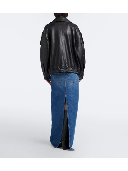 Fustă din denim 7 For All Mankind albastru