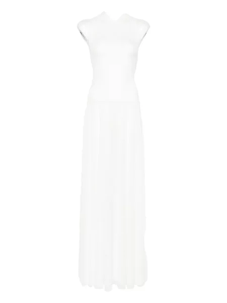 Αμάνικη κοστούμι μάξι φόρεμα Atu Body Couture λευκό