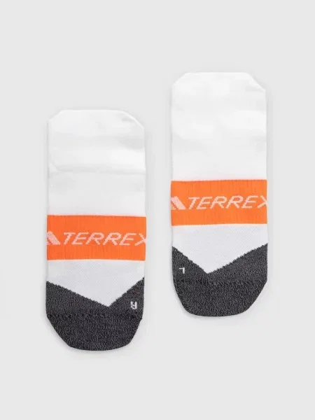Skarpety adidas Terrex Heat.Rdy Trail Running Speed pomarańczowe szare para S białe